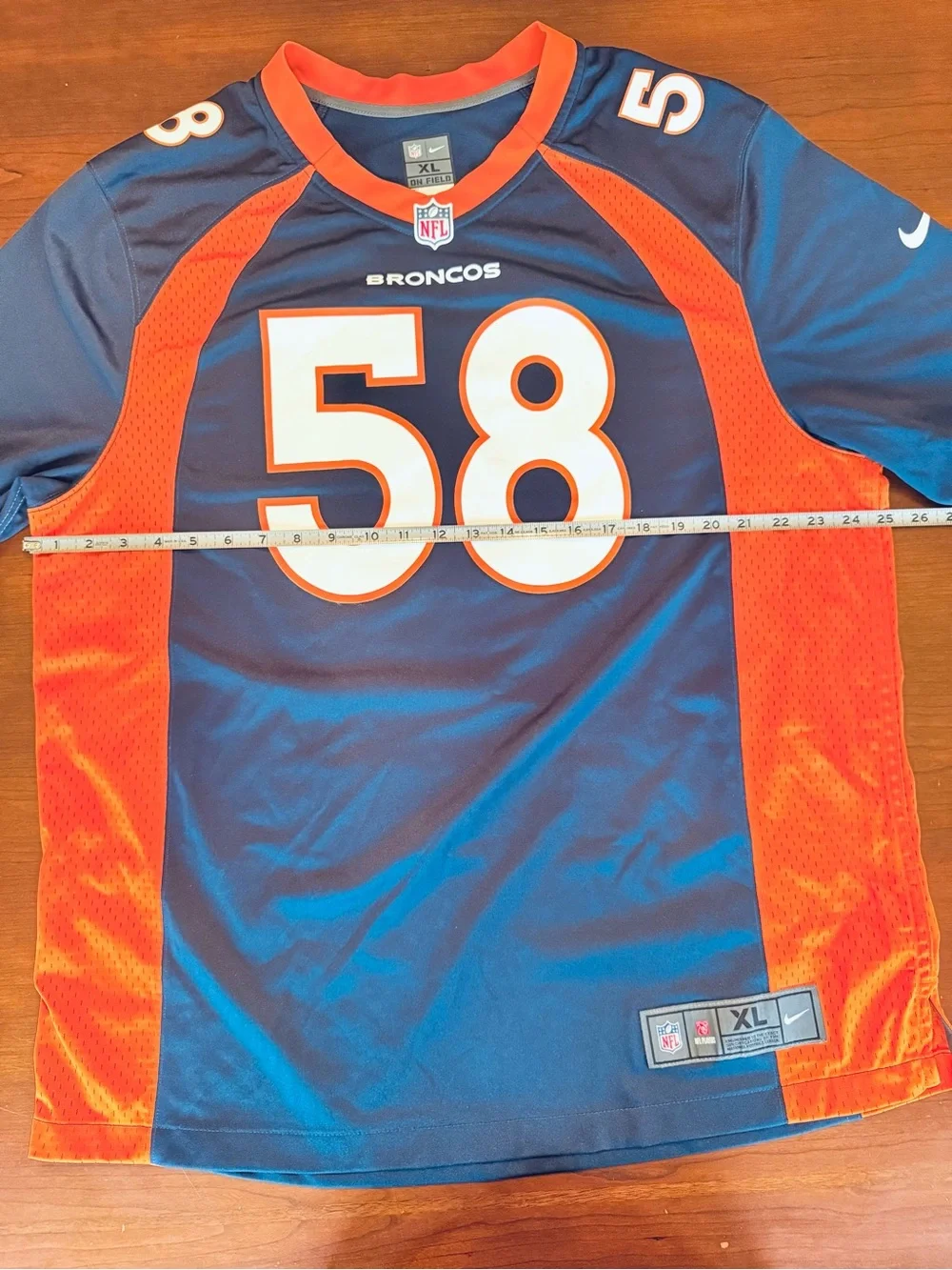 Nike Denver Broncos Jersey Von Miller #58 NFL Navy Orange XL - Picture 8 of 9